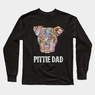 American Pit Bull Terrier Dad Father's Day Gift Long Sleeve T-Shirt